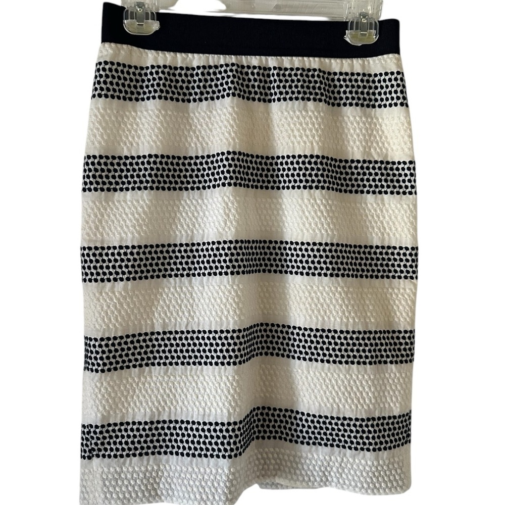 Ann Taylor Women’s Black and White Striped Skirt Size 0
